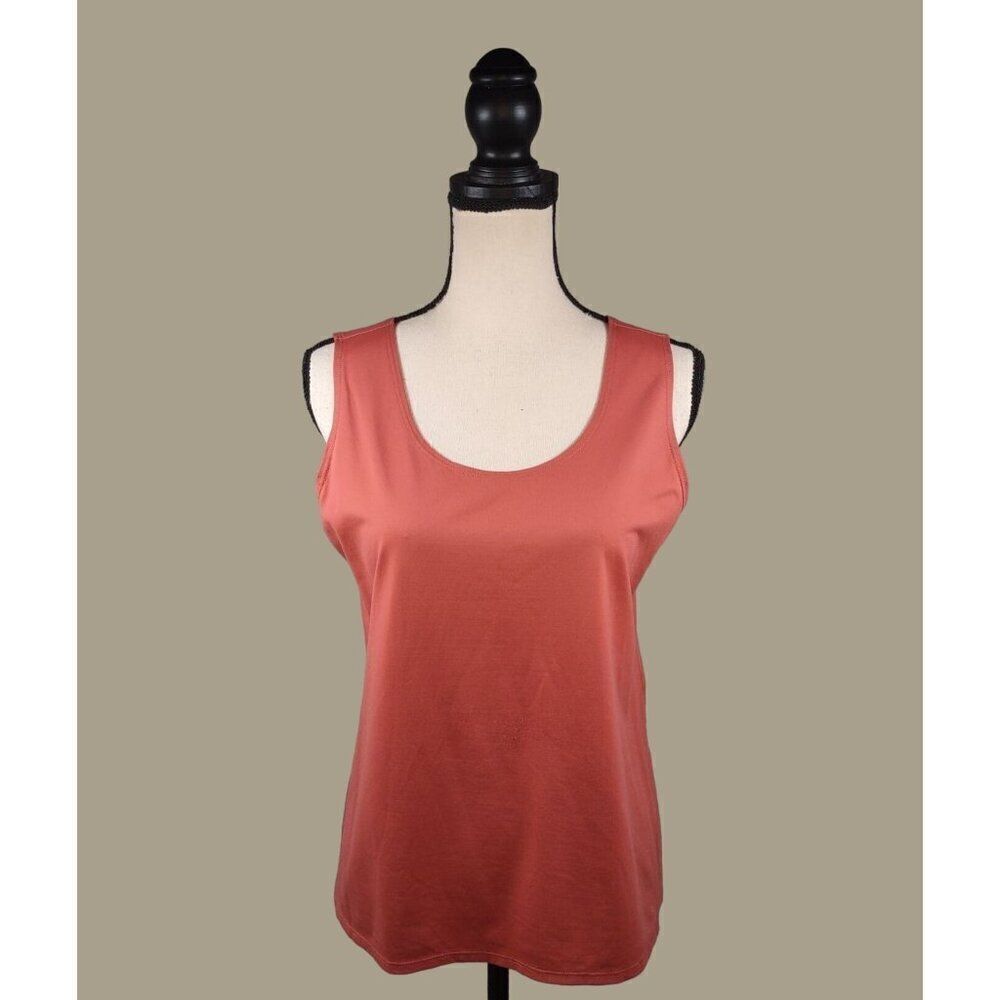 Chico's Terracotta Scoop Neck Nylon Spandex Tank Top Size Large